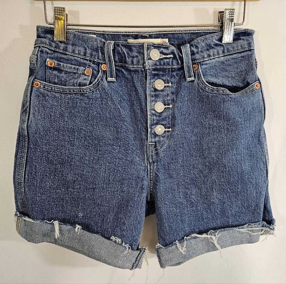 Levis Wedgie Cut Off Jean Shirts 26